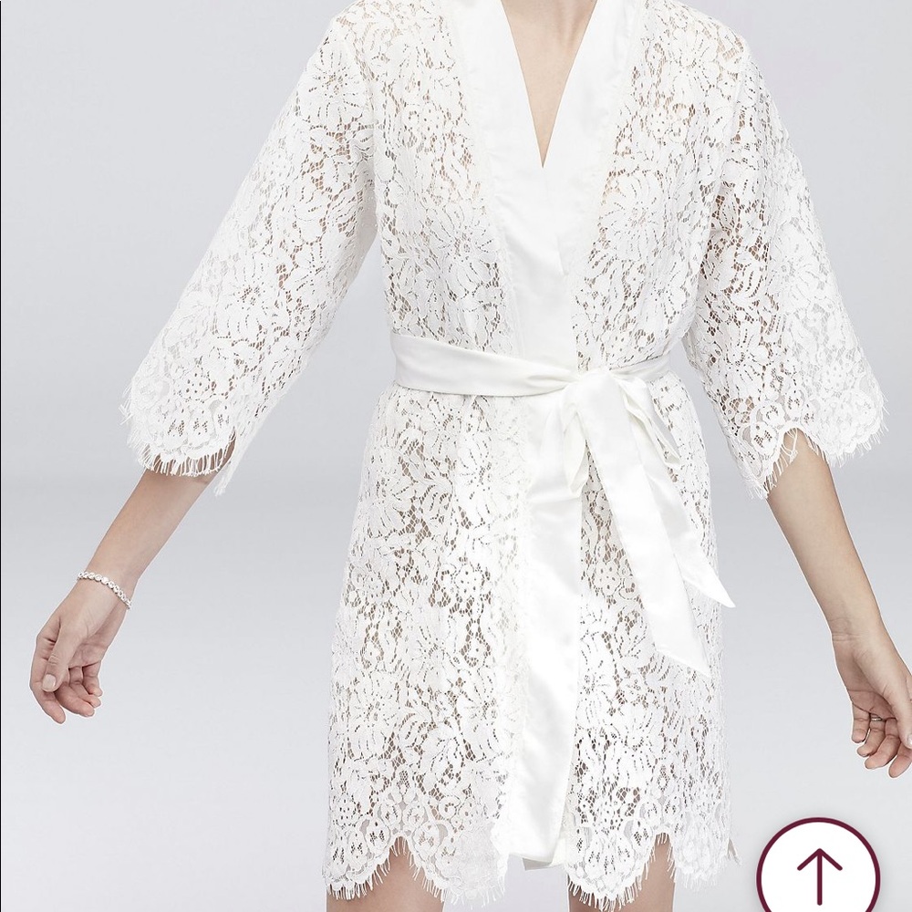 Weddingstar White Lace Bridal Robe
